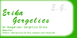 erika gergelics business card